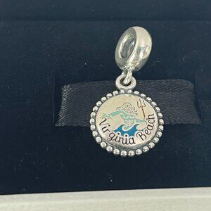 Pandora Blue Virginia Rare Special Edition Beach Exclusive Dangle Charm Travel